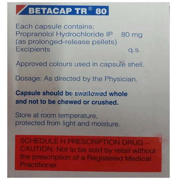 betacap tr 80mg capsule 10's